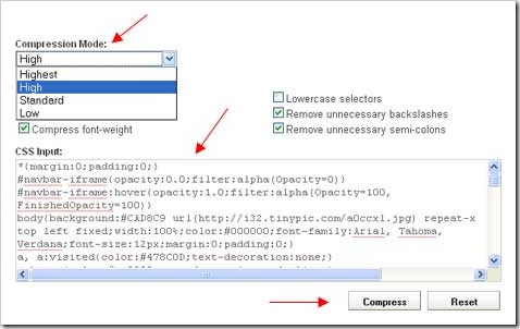 Compress your CSS with CSS Compressor ~ Easy HTML Tricks for Blogging